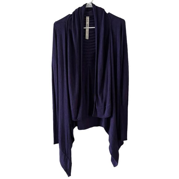 Lululemon Live Healthy Cardigan Wrap Womens 6 Cashmere Bamboo Knit Sweater Drape - Picture 1 of 6